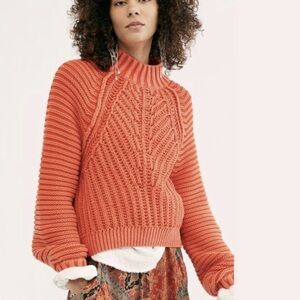 Free People chunky knit Sweetheart Sweater